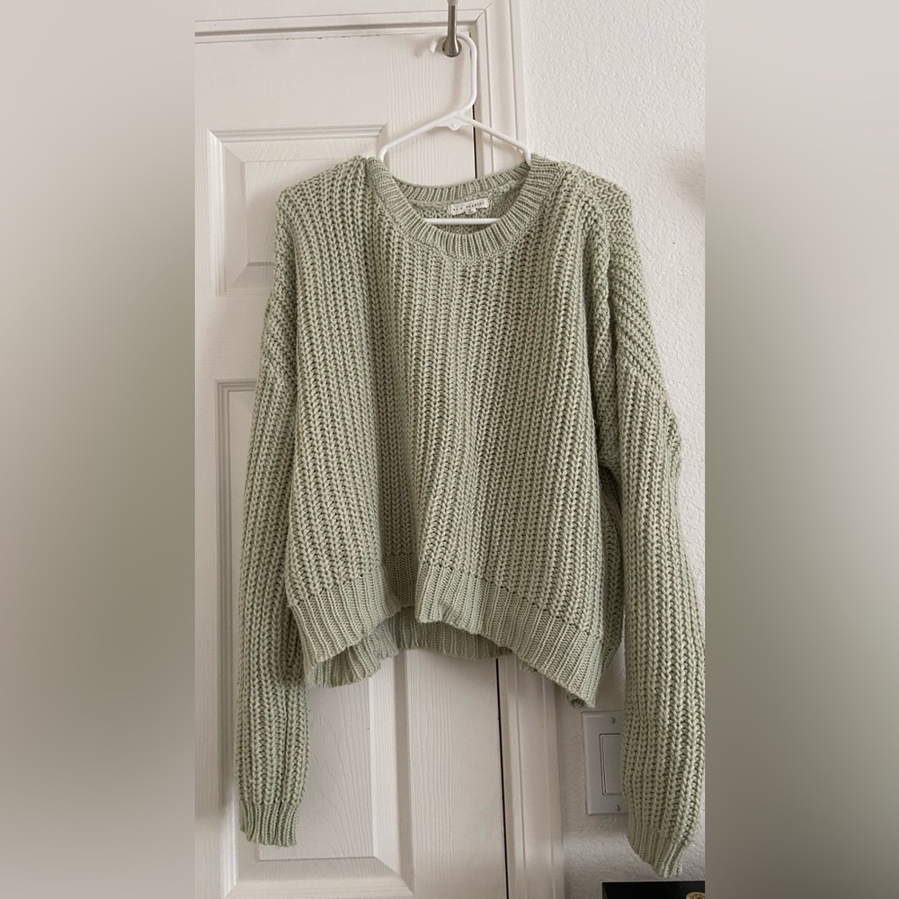 Mint green knitted sweater